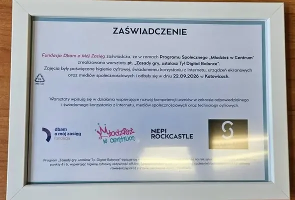 Uczniowie z Katowic uczyli się cyfrowego balansu w Silesia City Center