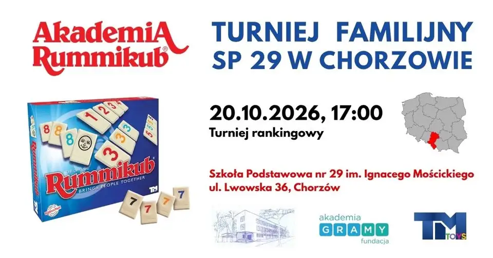 Turniej Rummikub w Chorzowie – eliminacje do Mistrzostw Śląska już 20 października