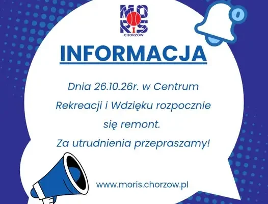 Remont w Centrum Rekreacji i Wdzięku MORiS Chorzów – co się zmieni?