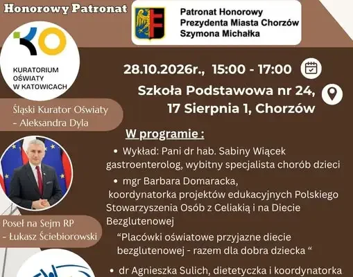Chorzów: konferencja o diecie bezglutenowej dla intendentów szkół i przedszkoli