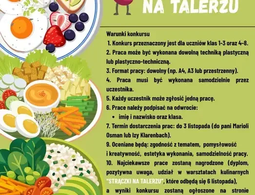 Konkurs „Zdrowie na talerzu” w SP 14 w Chorzowie – zaproszenie dla uczniów